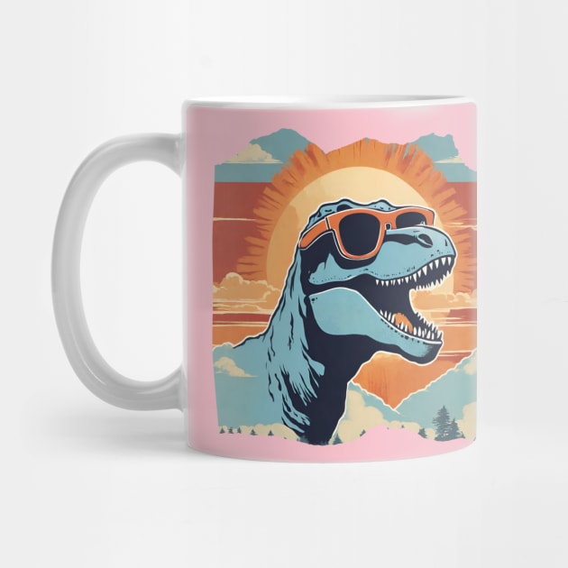 Dinosaur T-Rex With glasses Funny Dinosaur by "Artistic Apparel Hub"